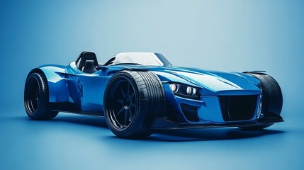 A realistic sports automobile with a background isolation. Illustration in three dimensions