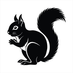 Squirrel silhouette vector
