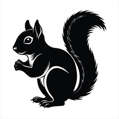 Squirrel silhouette vector