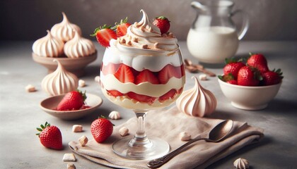 Mascarpone mit Erdbeeren