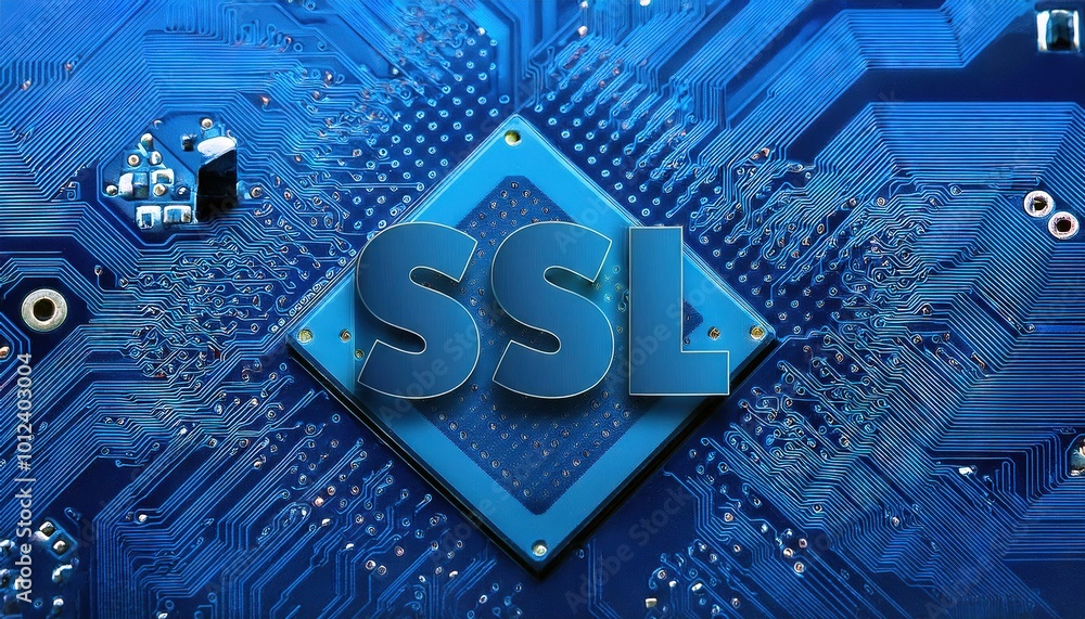 Poster secure sockets layer technology concept background
