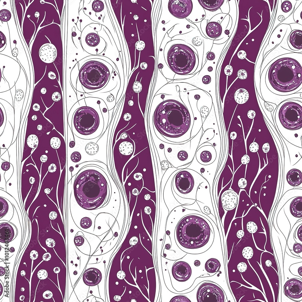 Poster seamless pattern with doughnut.