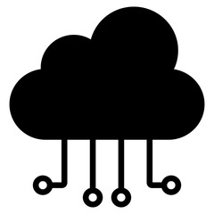 Cloud Computing Icon Element For Design