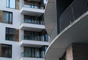 Layers of glass walls in Tjuvholmen under soft dusk lights - 2