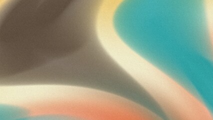 Abstract flat style Vintage soft blur defocused noise grainy freeform gradient background with blue orange dark yellow mid century modern colors airbrush copy space text area