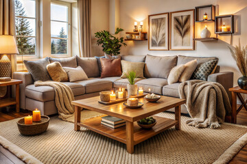 A warm and inviting living room designed for comfort