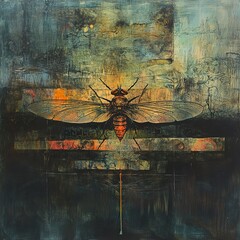 Abstract Fly Painting: Wings of Nature