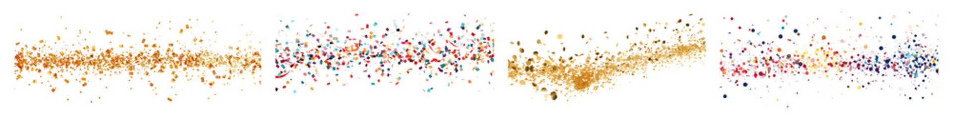 Fototapeta premium Colorful confetti png cut out element set