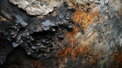 Abstract Rock Texture: Close-up of Rough and Weathered Stone