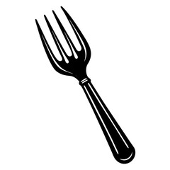 fork on white background