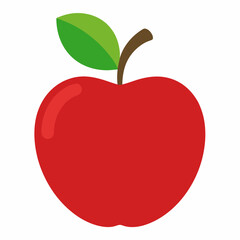 red apple isolated on white