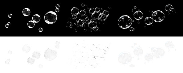 PNG clear bubble effect set
