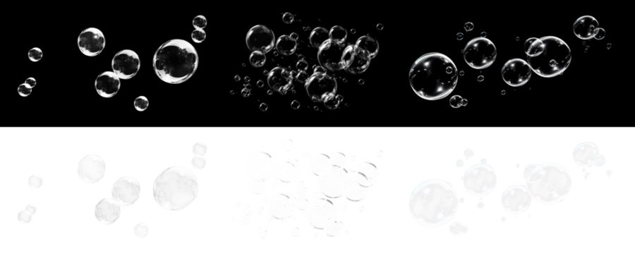 PNG clear bubble effect set