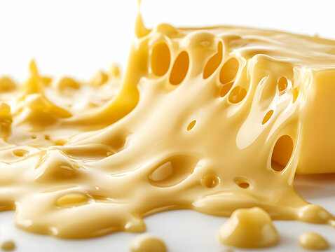 Melting Swiss Cheese Realistic Image