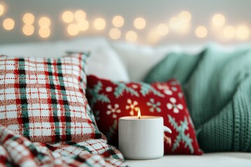 Cozy Christmas Nursery with Warm Blankets and Pillows