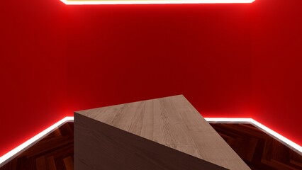 empty room wall nature material 3d render background