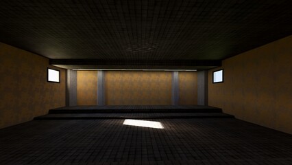 empty room wall nature material 3d render background