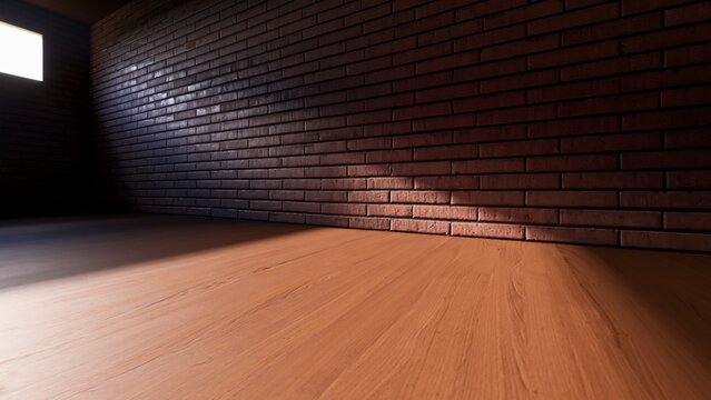 empty room wall nature material 3d render background