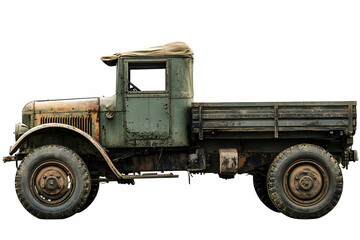 Obraz premium Photo of a Weathered Vintage Military Truck
