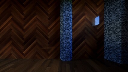 empty room wall nature material 3d render background