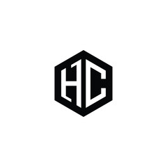 Minimalist Hexagonal Letter HC Logo Design