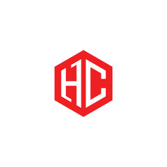 Minimalist Hexagonal Letter HC Logo Design