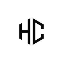 Minimalist Hexagonal Letter HC Logo Design