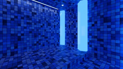 empty room wall nature material 3d render background