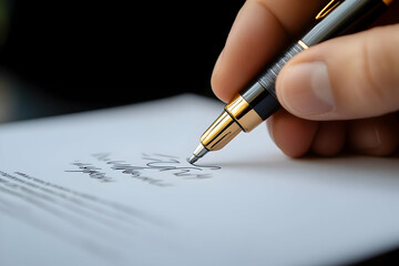Signing a Document Photo - Businessman Signing a Contract