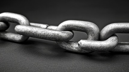 Fototapeta premium Close-up of a chain link dramatically breaking apart, capturing the moment of freedom, release, or overcoming barriers.