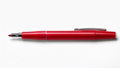 red felt-tip pen on white background