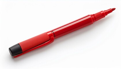 red felt-tip pen on white background