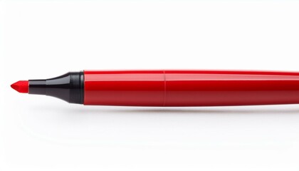 red felt-tip pen on white background
