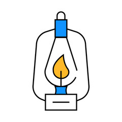 kerosene burner line icon vector. kerosene burner sign. isolated symbol illustration