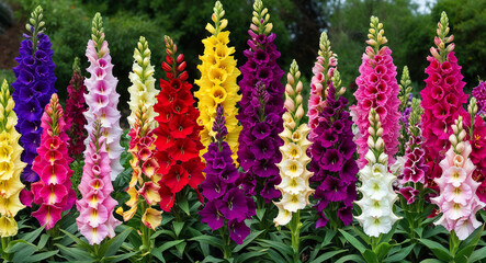 Obraz premium Colorful gladiolus flowers background