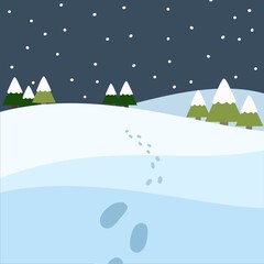 Fototapeta premium 겨울 일러스트,winter illustration 