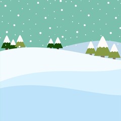 Winter illustration,겨울 풍경 일러스트