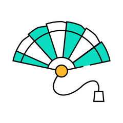 fan retro line icon vector. fan retro sign. isolated symbol illustration