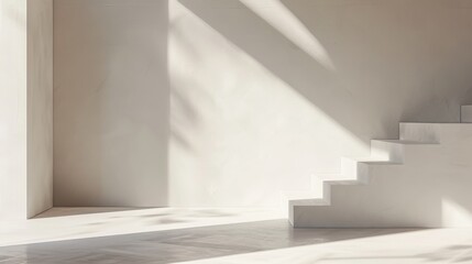 Obraz premium Modern Minimalist Interior with Soft Light and Shadows