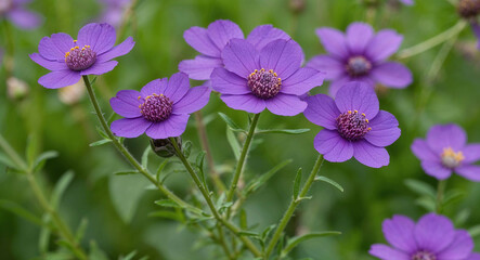 Fototapeta premium Purple wallflower flowers background