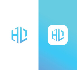 Minimalist Hexagonal HL Lettermark Logo