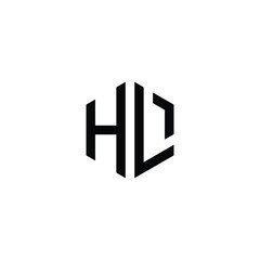 Minimalist Hexagonal HL Lettermark Logo