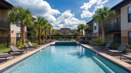 Luxury Apartment Complex Pool