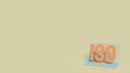 The notebook and iso for technology or Business concept 3d rendering..