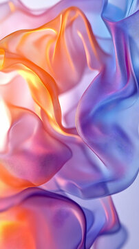 Abstract Background - Abstract Flowing Orange and Purple Waves