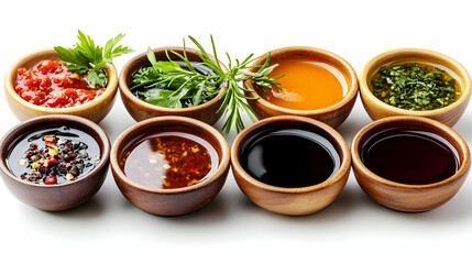 Assortment of Sauces Photo: Soy Sauce, Chili Oil, Pesto, and More