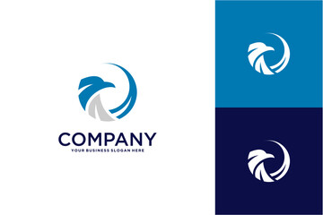 Fototapeta premium eagle logo design with security