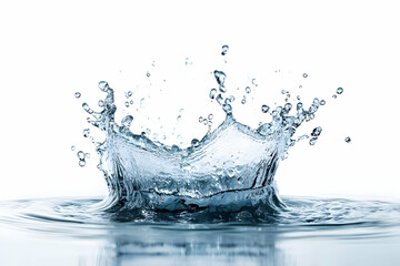 Water Splash Photo with White Background