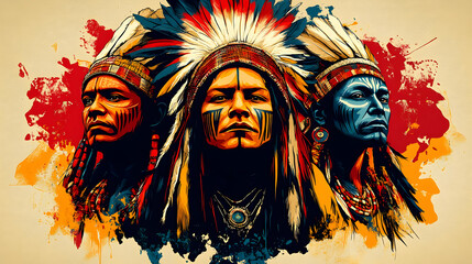 Native American Warriors: A Powerful & Bold Art Design