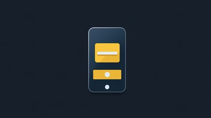 A modern payment icon representing credit card and mobile payment options, designed in a sleek and minimalistic style. The icon showcases a credit card alongside a smartphone,